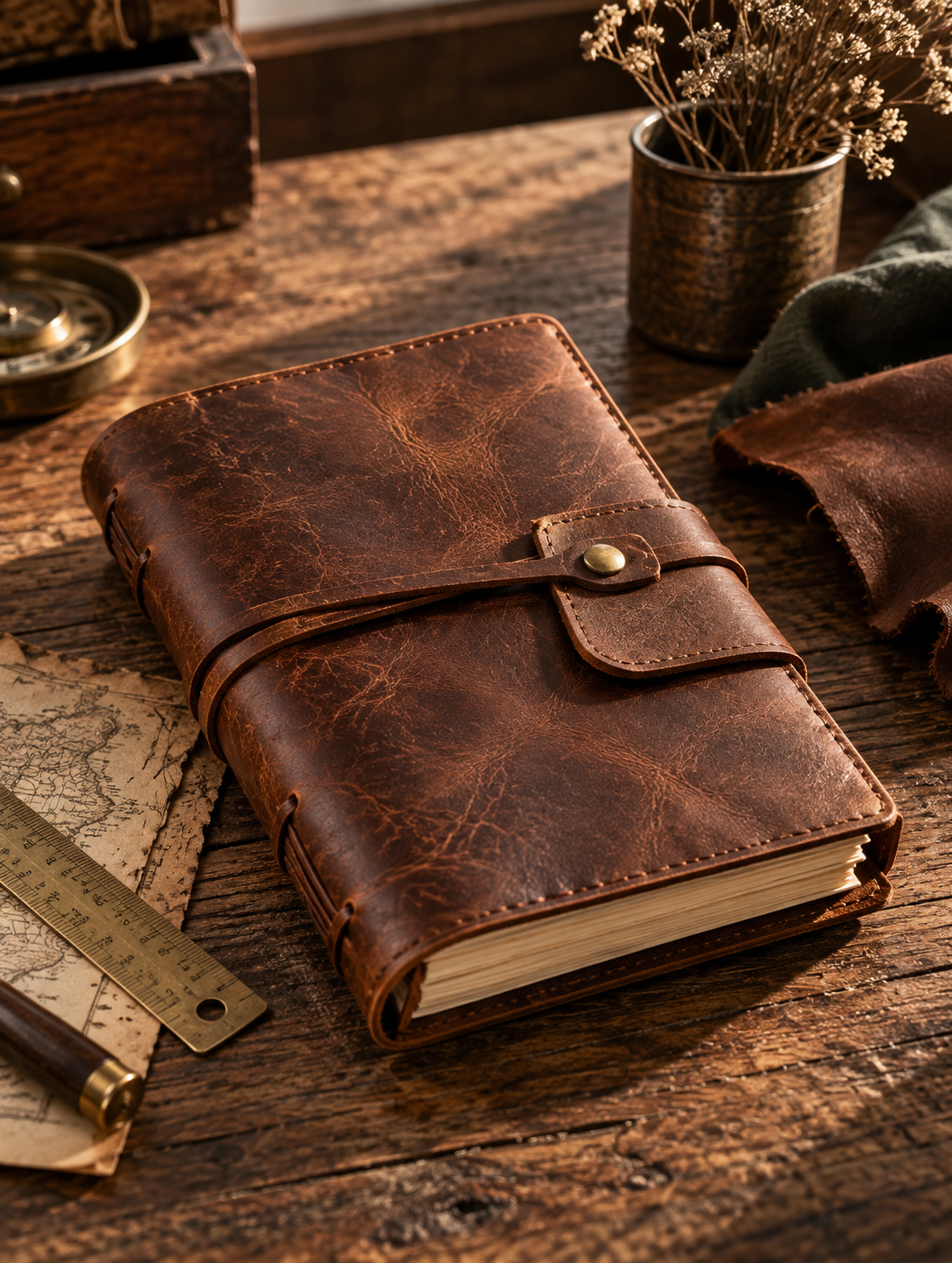 Natural leather grain
