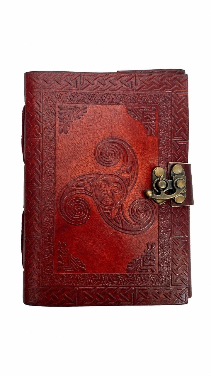 Antique Book of Shadows Celtic Symbol Leather Journal